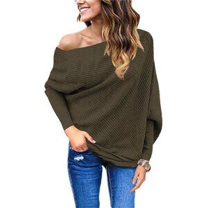 Off Shoulder Sleeve Loose Sweater
